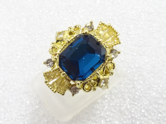 COLORED STONE FASHION RING / JP SIZE 9.5